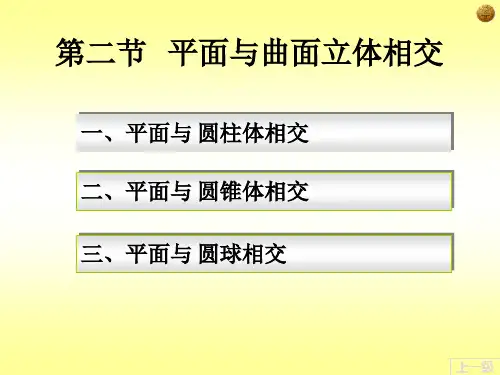 8-2：平面与曲面立体相交(截交线)