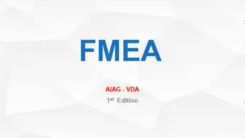 AIAG-VDA FMEA (第一版)
