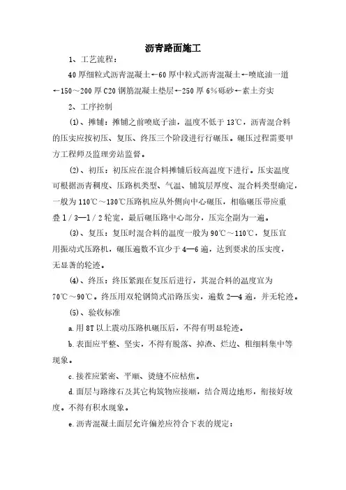 沥青路面施工