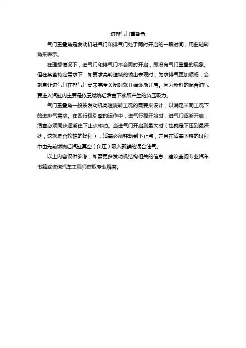 进排气门重叠角