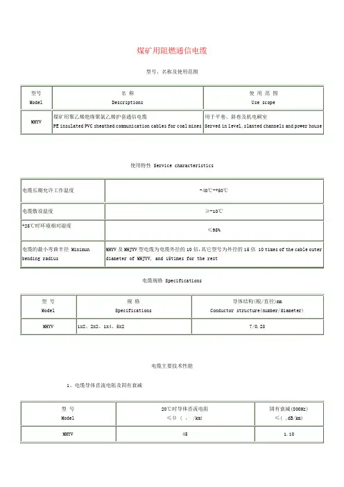 矿用电缆选型