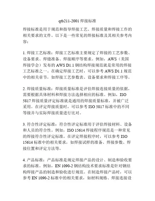 qtb211-2001焊接标准