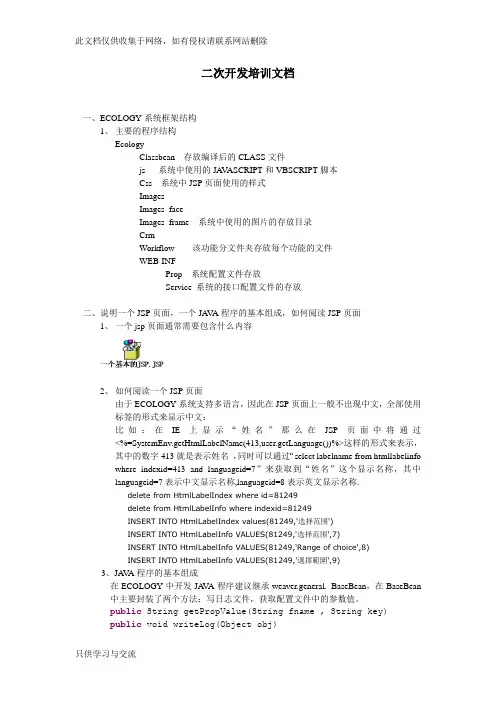 泛微oaecology二次开发实例开发完整说明讲解学习