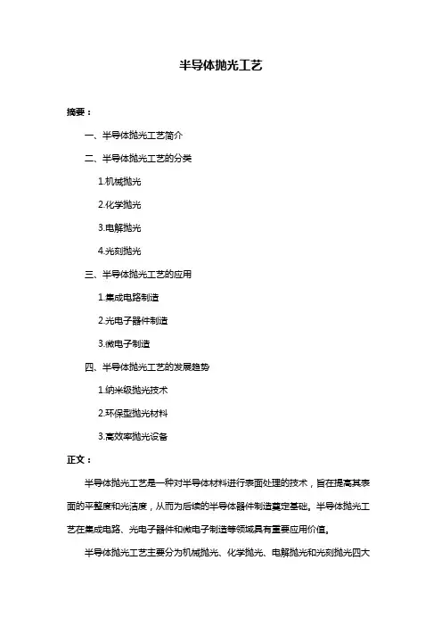 半导体抛光工艺