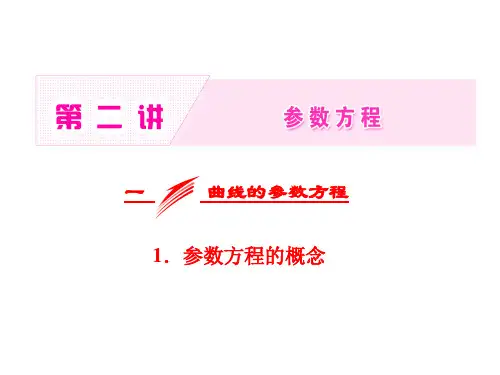 参数方程的概念优秀课件