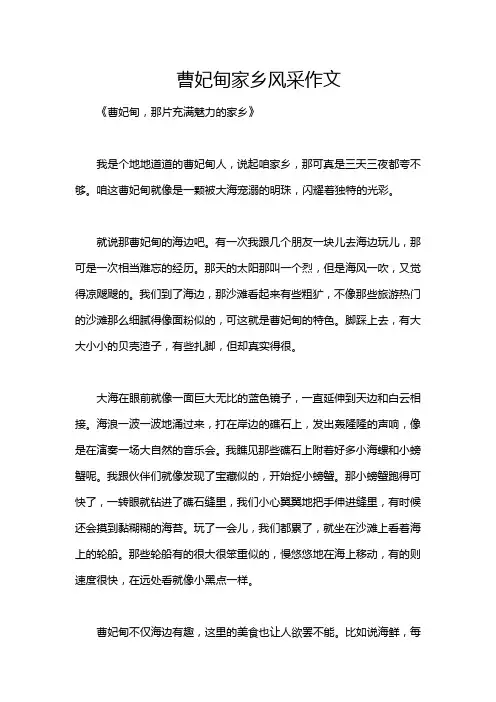 曹妃甸家乡风采作文