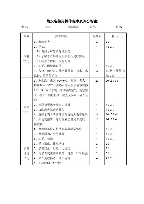 热水袋使用方法 文档