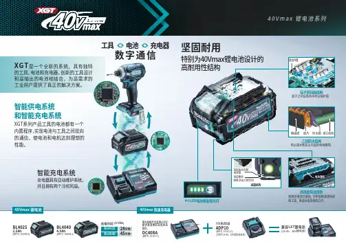 牧田 XGT智能充电供电系统 40Vmax 锂电池系列 产品说明书