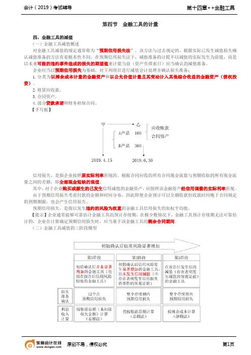 【实用文档】金融工具的减值,金融工具的重分类