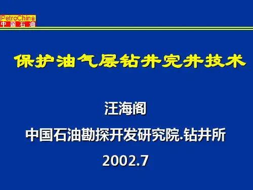 保护油气层钻井完井技术