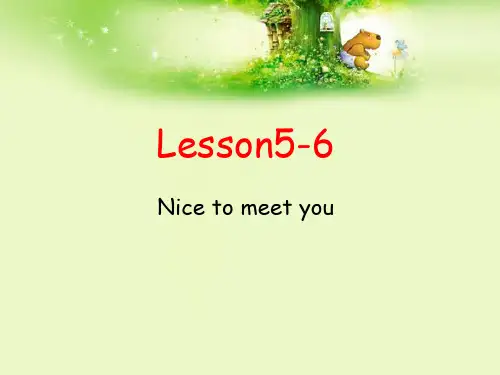 新概念英语第一册 教学课件  Lesson5~6