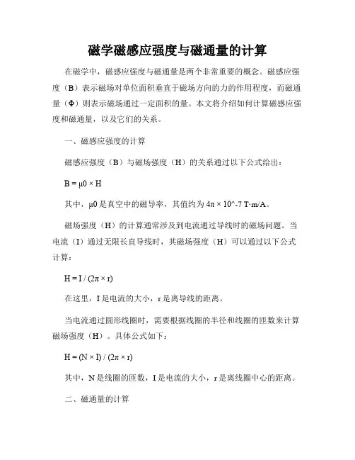 磁学磁感应强度与磁通量的计算