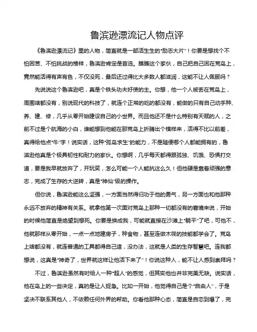 鲁滨逊漂流记人物点评