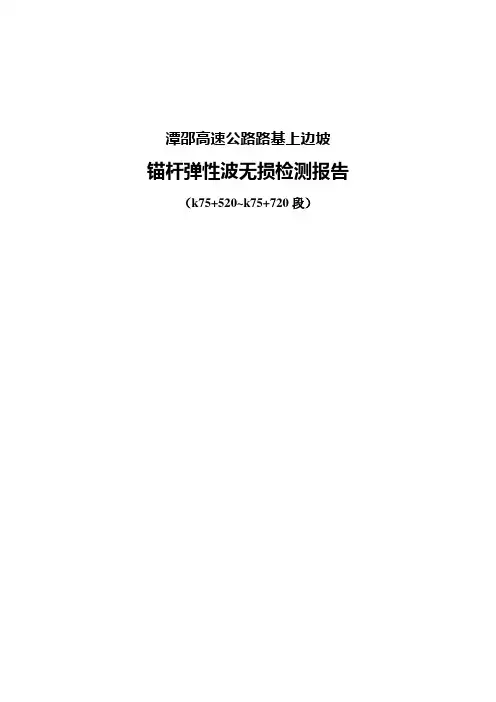 谭邵高速公路高边坡锚杆无损检测报告