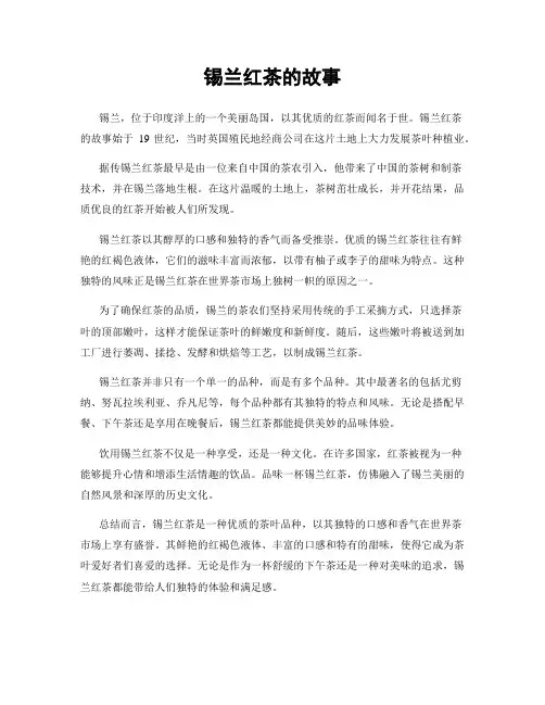 锡兰红茶的故事