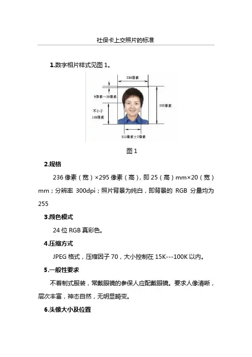 社保卡照片标准