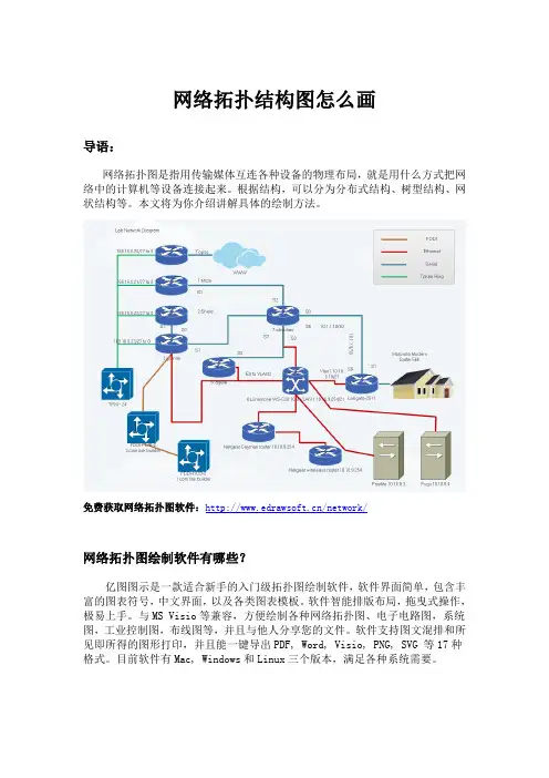 网络拓扑结构图怎么画
