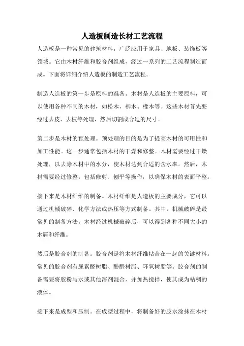 人造板制造长材工艺流程