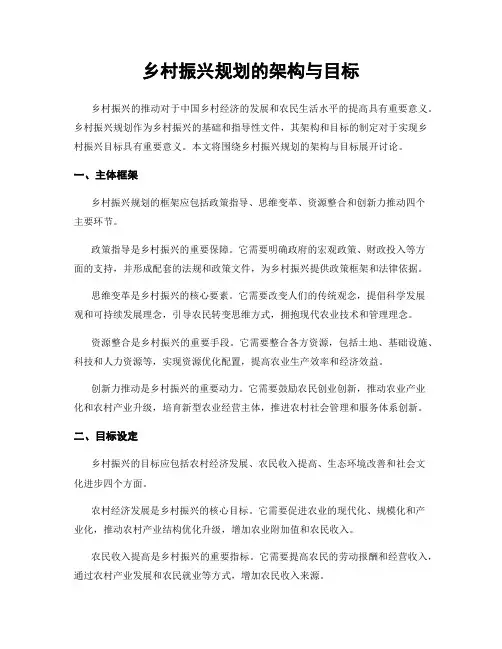 乡村振兴规划的架构与目标