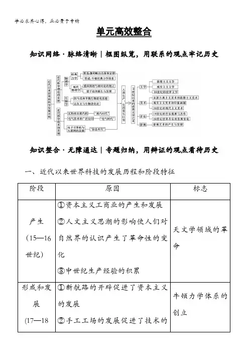 2018北师大版历史高考一轮复习第16单元单元高效整合含答案