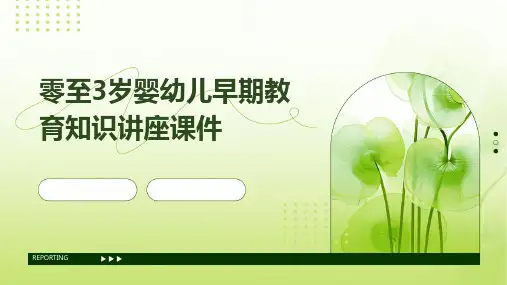 零至3岁婴幼儿早期教育知识讲座课件