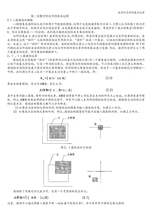 数学形态学的基本运算