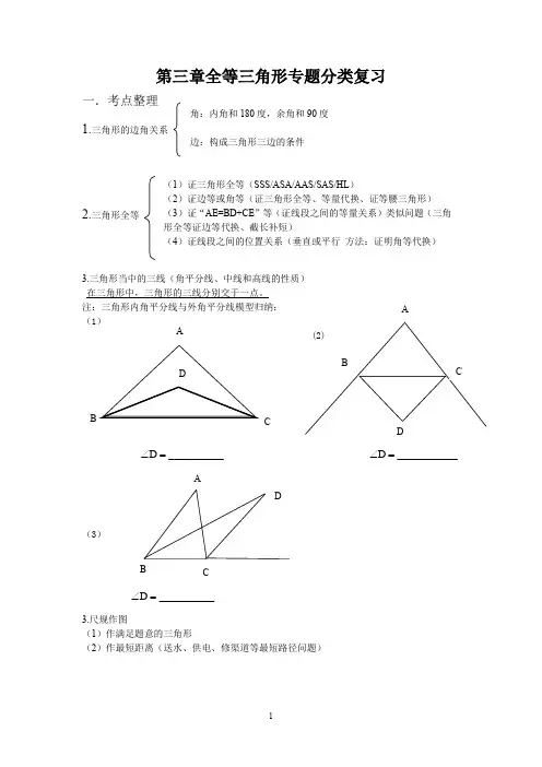 全等三角形专题分类复习课件讲义.doc
