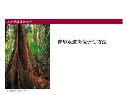 普华永道岗位评估方法ppt课件