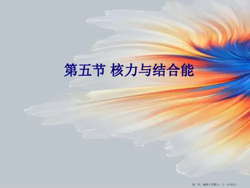 高中物理-第五节-核力与结合能课件