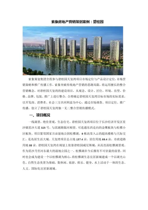 索象房地产营销策划案例：碧桂园