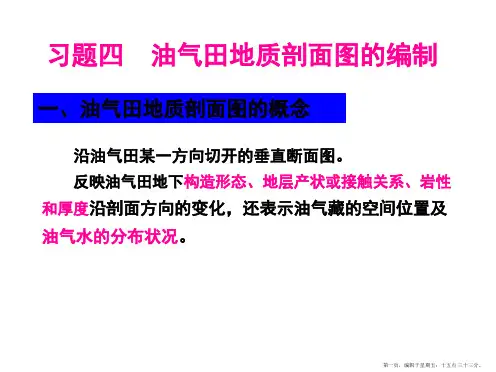 石工油气田地质剖面图的编制