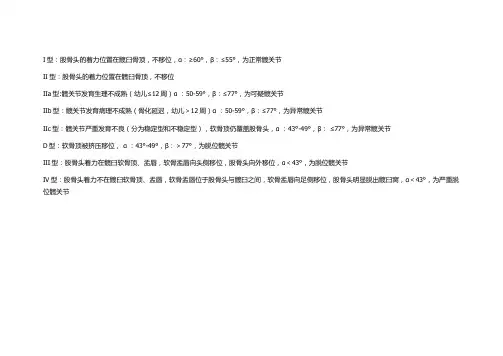 儿科超声髋关节分级