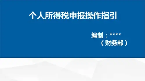 个税申报操作指引PPT