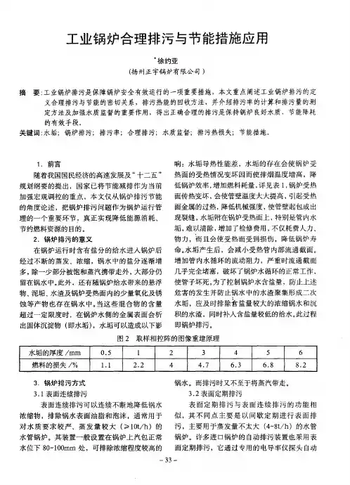 工业锅炉合理排污与节能措施应用