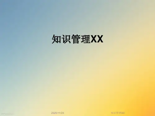 知识管理XX