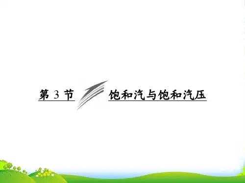 高中物理(人教版)选修3-3教学课件：第九章 第3节 饱和汽与饱和汽压