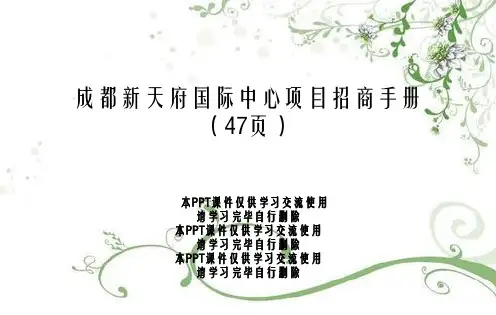 成都新天府国际中心项目招商手册(47页)