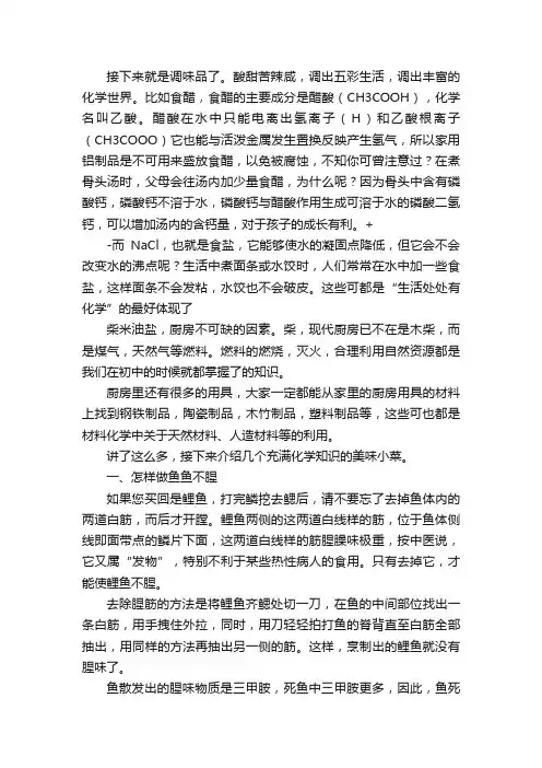 厨房中的化学论文