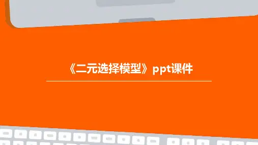 《二元选择模型》课件