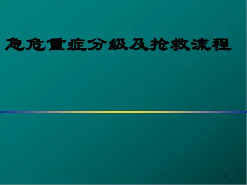 急危重症抢救流程医学PPT课件