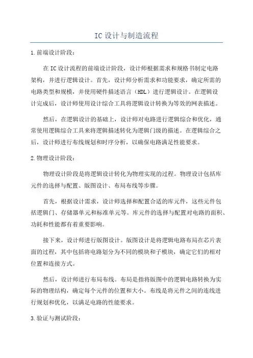 IC设计与制造流程