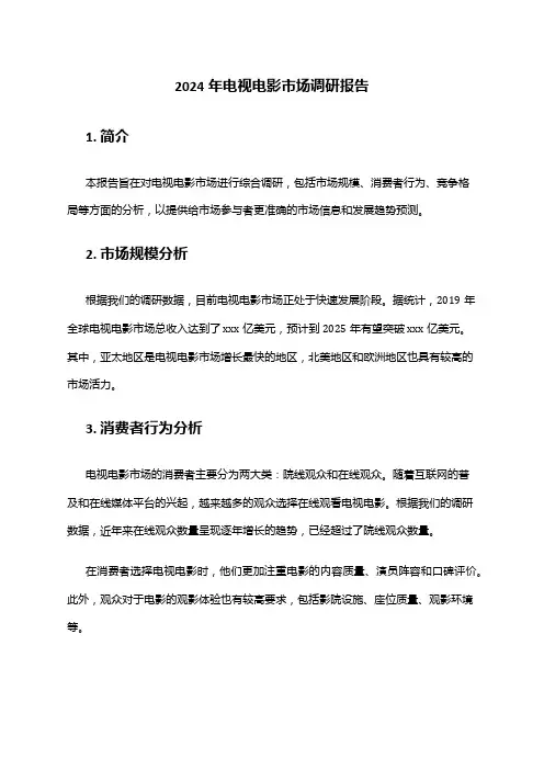 2024年电视电影市场调研报告