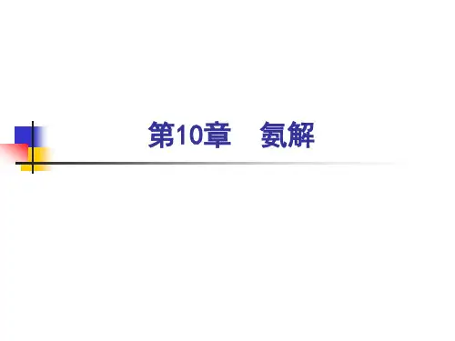 10氨解和胺化