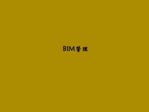 BIM管理设计专题讲座PPT.ppt