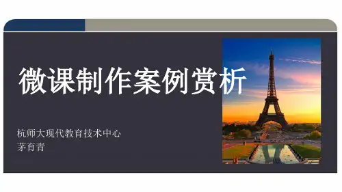 微课制作案例赏析.PPT