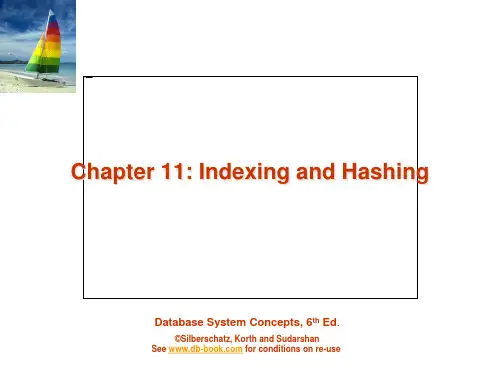 数据库系统概念(database system concepts)英文第六版 PPT 第11章