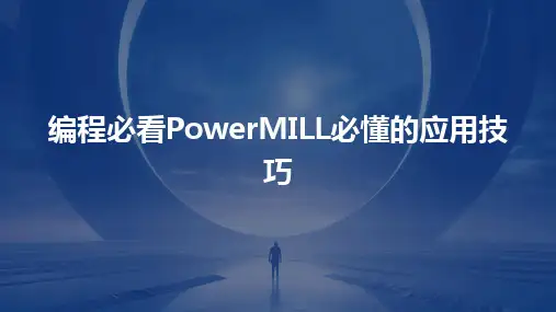 2024版编程必看PowerMILL必懂的应用技巧