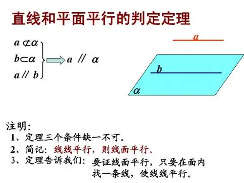 线面平行垂直关系