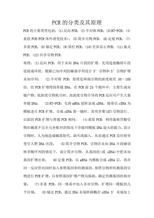 pcr的分类及其原理