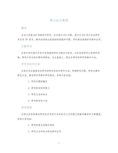 硕士论文提纲